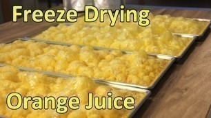 'Freeze Drying Orange Juice'