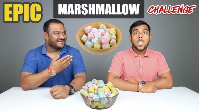 'EPIC MARSHMALLOW CHALLENGE | Marshmallow Eating Competition | Food Challenge'