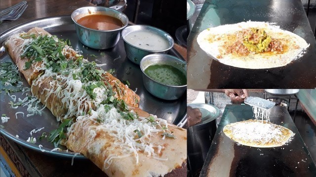 'CHEESE MYSORE MASALA DOSA | Treat for Cheese Lovers | Indian Street Food'