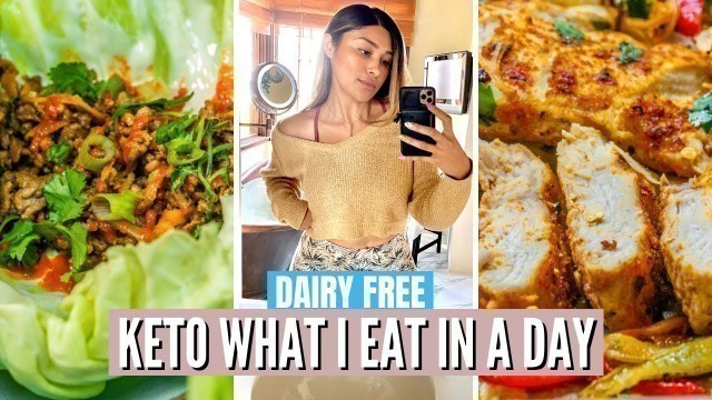 'What I Eat In A Day To Lose Weight on Keto Diet DAIRY FREE! Breakfast, Lunch, & Dinner!'