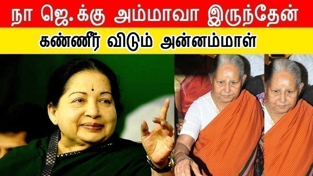 'மனதை உருக்கும் அன்னம்மாள் பாசம் ! | jayalalitha favourite foods and cook chef annamaal'