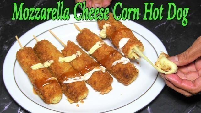 'Cheese Hot Dog Recipe | Mozzarella Cheese Corn Dog Recipe in Urdu/Hindi'