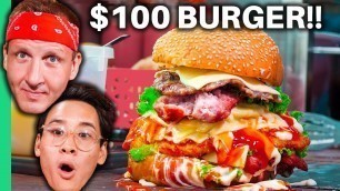 '$2 Burger VS $100 Burger!! LUXURIOUS Burger Experience!!'