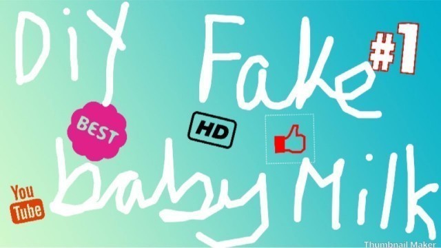 'How to make fake baby formula