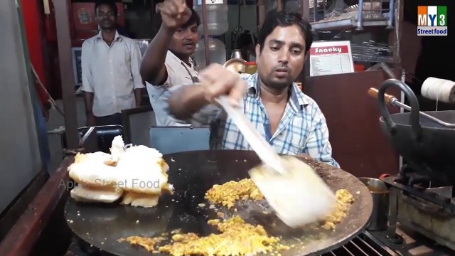 'Egg Pavbhaji - Unique Style of Making - Mumbai Street Food'