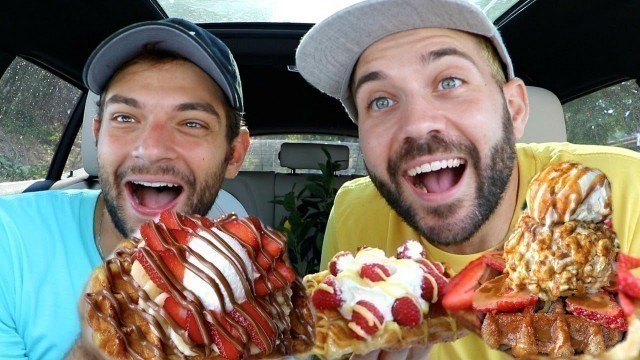 'TRYING DESSERT WAFFLES AND TOP 10 GRILLED CHEESE IN COUNTRY!! (Part 2)'