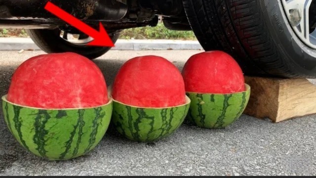 'CRUSHING THINGS with Car EXPERIMENT CAR vs MELON'