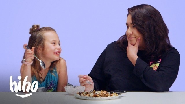 'Clara Tries Her Babysitter\'s Favorite Childhood Food | Kids Try | HiHo Kids'