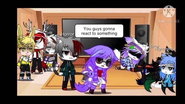 'Sans au react to how the aus eat their food||Gacha club||Sunshine girl||'