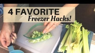 '4 Favorite Food Freezer Hacks | MONEY SAVING TIP | I love freezing these foods!'