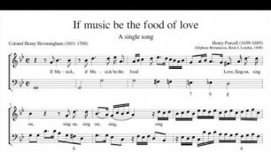 'PURCELL: If music be the food of love PDF score'