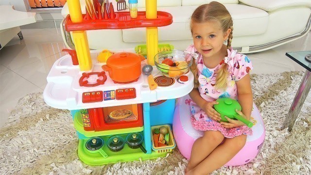 'Roma and Diana Pretend Play Cooking Food Toys with Kitchen Play Set'