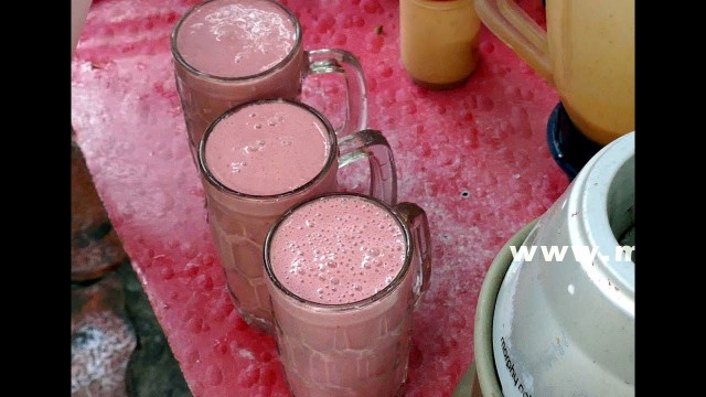 'Strawbery Juice | Shivalkar Chowk Chembur  | MUMBAI STREET FOOD | 4K VIDEO | STREET FOOD IN INDIA'