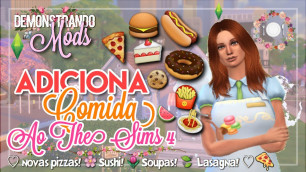 'MOD QUE ADICIONA COMIDA (lasanha, pizzas, sushi, ...) | The Sims 4'