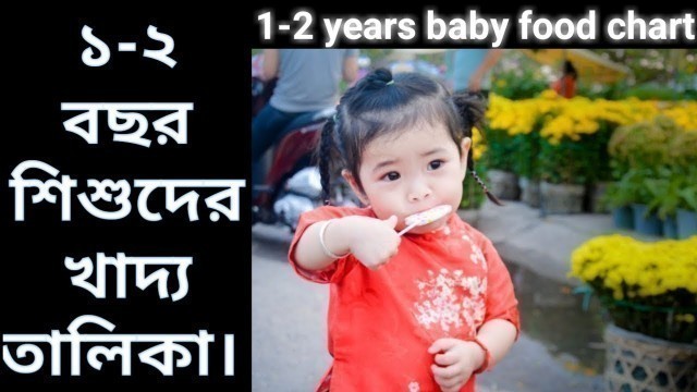 '১-২ বছর শিশুদের খাদ্য তালিকা।1-2 years baby foof chart.'