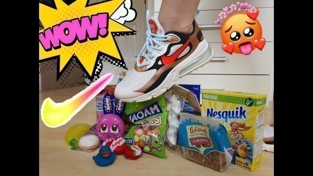 'Crushing food by Nike,Crunchy and Creamy food,jelly ball ,sweets,snacks,almonds and more'