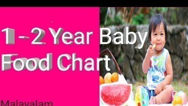 '1 to 2 year baby food chart (Malayalam)'