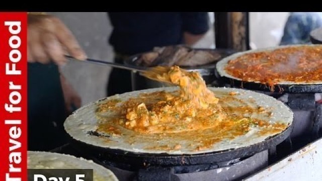 'Mumbai Street Food Day - Paneer Tikka Dosa, Pav Bhaji, Bhel Puri, and Sev Puri'