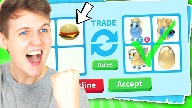 'Can We Win The ONLY TRADING YOUR FAVORITE FOOD CHALLENGE In Adopt Me!? (GOT LEGENDARY PETS!)'