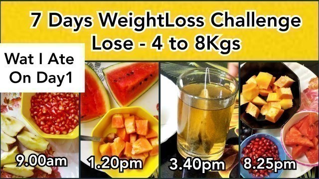 'How To Lose Weight Fast 4Kgs In 7 Days || DAY 1 Diet Plan || GM Diet || Quick & Healthy WeightLoss'