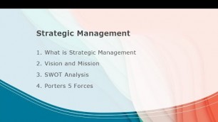 'Strategic Management in 1 hour - Vision, Mission, SWOT, Porter 5 forces'