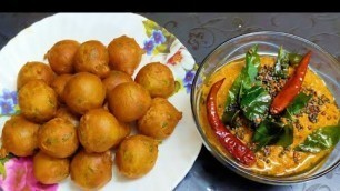 'Mysore Bonda Recipe|Street style Mysore Bajji Recipe at Home With Special Chutney|Mysore Bajji'