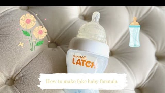 'How to Tuesday: how to make fake baby formula'