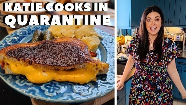 'Katie Lee Makes Grilled Cheese with Bacon in Quarantine | The Kitchen | Food Network'