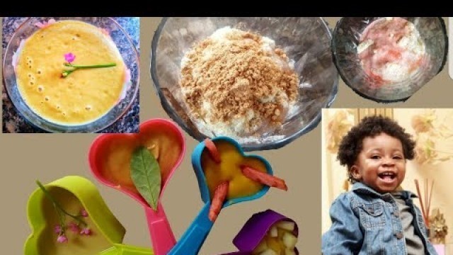 '5 TYPES OF BABY FOOD RECIPES/ 7-13 MONTHS BABY FOOD/ HEALTHY AND DELICIOUS BABY PUREE'