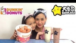 'BUCKET OF MUNCHKINS OF DUNKIN\' DONUTS + DAKASI MILKTEA / FOOD TRIPPING /'