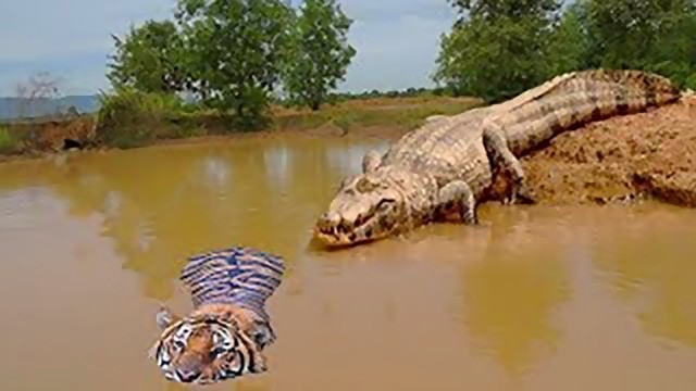 'Wild Animals Attack -  Crocodile Big Mistake Scramble For Food’s Tiger | Crocodile is King Swamp'