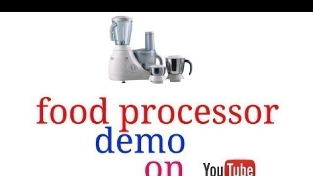 'Bajaj px80 food processor demo'