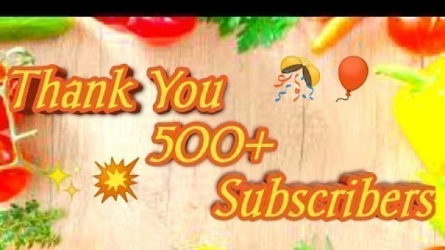 'Food Crush reached 500 Subscribers | Thank You