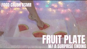 'FRUIT plate w/ a SURPRISE ending - Food Crushing/ASMR'