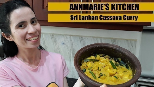 'Sri Lankan Food | Cassava yellow vegetable curry | Manioc vegetable'