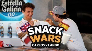 'Carlos Sainz and Lando Norris play \'Snack Wars\''