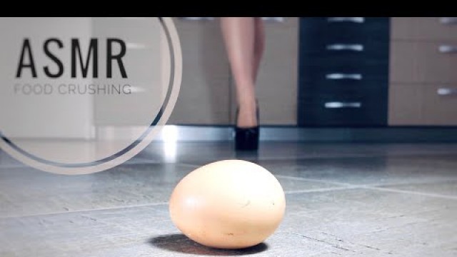 'ASMR.Anti-stress crushing food.Crushing crispy carbs and an egg with 4 pairs of heels.No talking'