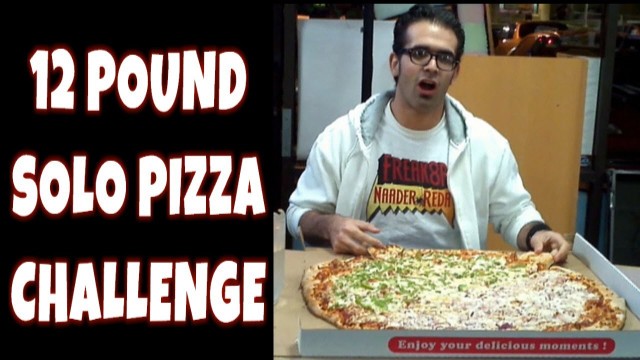 'Food Challenge - 12 lb Tsunami Pizza Solo Challenge (all 28\") | FreakEating in San Bernardino, CA'