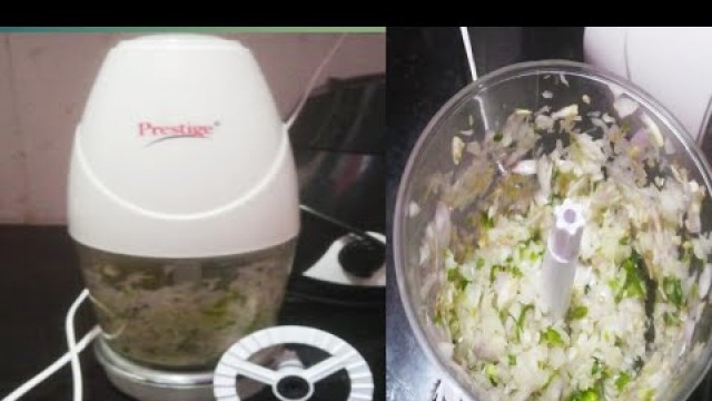 'How to use Prestige Electric Chopper,Demo,how to chop vegetables in prestige electric chopper'