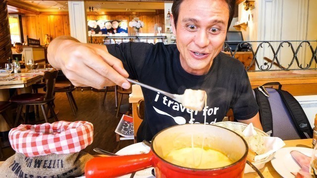 'Swiss Food Tour - CHEESE FONDUE and Jumbo Cordon Bleu in Zurich, Switzerland!'