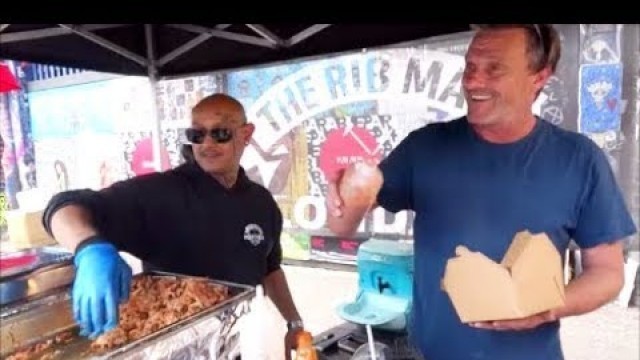 'LONDON STREET FOOD, THE RIB MAN, AMAZING SPARE RIBS, BRICK LANE MARKET, STREET FOOD'