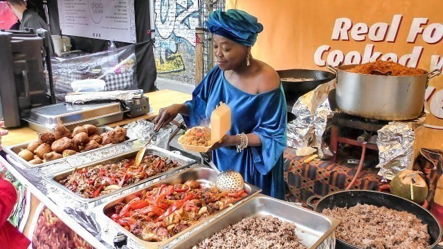 'African Food from Ghana Tasted in London. Street Food of Brick Lane'