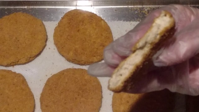 'Freeze dried breaded chicken patties in my Harvest Right Home Freeze Dryer'