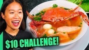 '$10 Street Food Challenge in Seafood City, Vietnam!! Cheapest Crab Noodles!!'