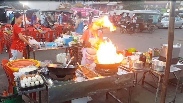 'Street Food - Beautiful Girl Cooking, village food factory, Cambodian Food Tours,  Asian Street Food'