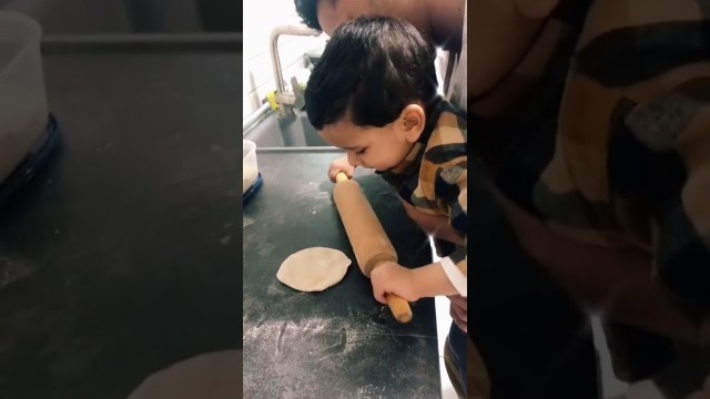 '2 Years Old Baby Making Chapati || Indian Roti || Baby activity || Lockdown ||Tiktok star'