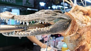 'THAILAND STREET FOOD - Grilled Crocodile'