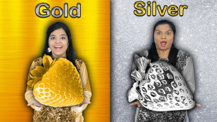 'Gold vs Silver Food Challenge | Extreme Food Challenge India | Hungry Birds'