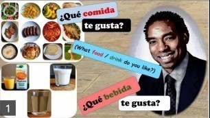 '¿QUÉ COMIDA / BEBIDA TE GUSTA? (What food/drink do you like?) / Spanish song 