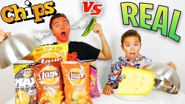 'CHIPS VS REAL FOOD CHALLENGE - Vraie nourriture ou Chips ?'